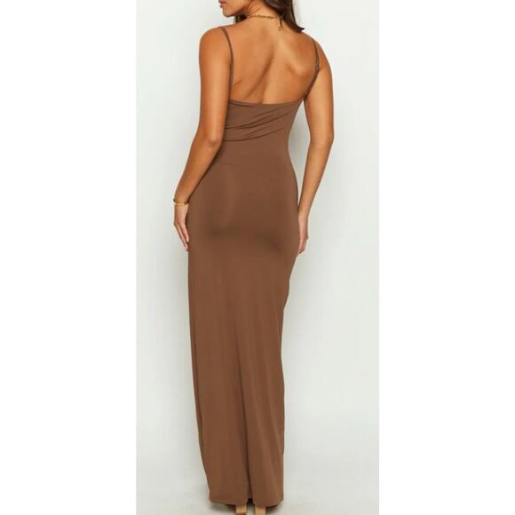 Beginning Boutique NWT Jacinta Brown Maxi Dress size 4 - Picture 3 of 16